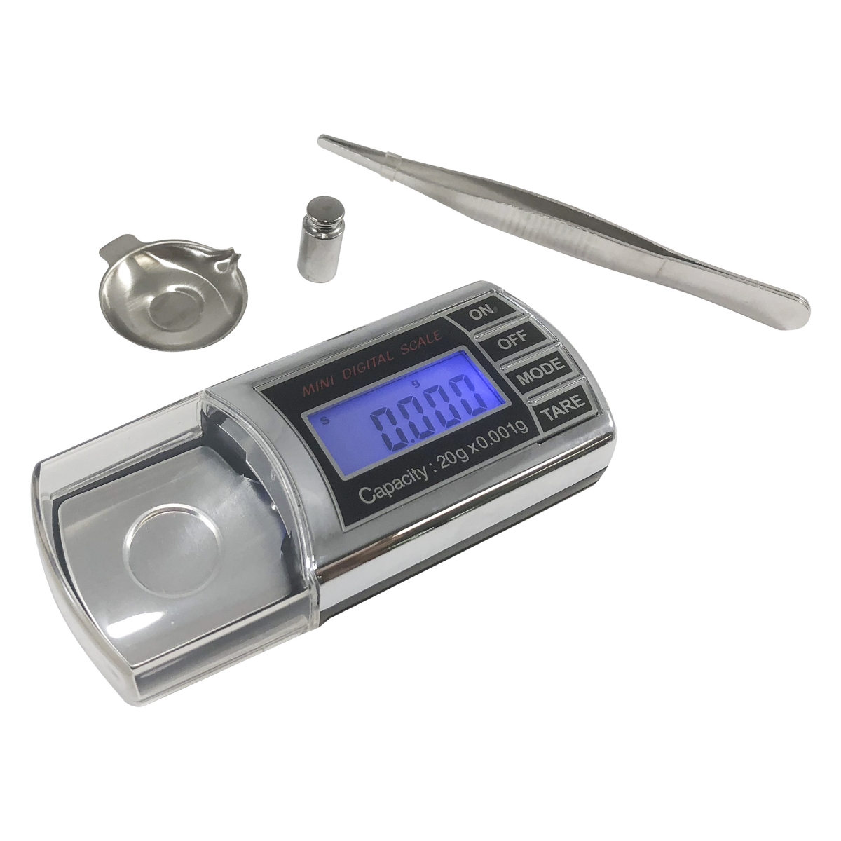 Moon Knight Optima Home Scales BL-23 Bullet Milligram Scale in Jewelry Box&#44; Black & Silver