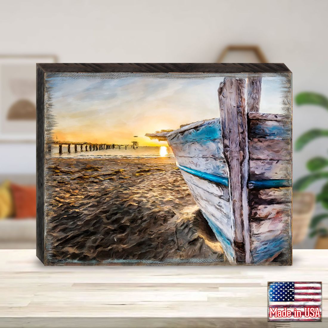 Stunning Floating Wood Wall Art With Nature image