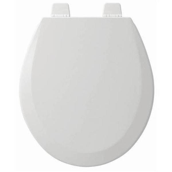 Bemis Products Bemis 500TTT 000 Bemis Round Enameled Wood Toilet Seat - Never Loosens Adjustable&#44; White