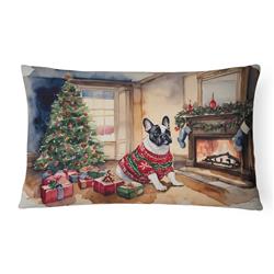 Caroline's Treasures DAC1356PW1216 16 x 12 in. Unisex French Bulldog Christmas Fabric Decorative Pillow