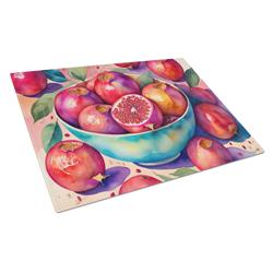 Caroline's Treasures DAC1860LCB 15 x 12 in. Unisex Colorful Pomegranates Glass Cutting Board - Large