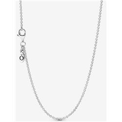 PANDORA 590412-45 Sterling Silver Collier Necklace Chain for Women&#44; Black - Adult