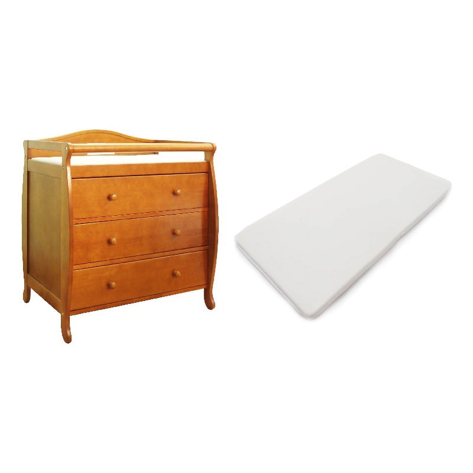 AFG International Products 3358O-3353-1 Grace 3-Drawer Changing Table with Changing Pad&#44; Oak