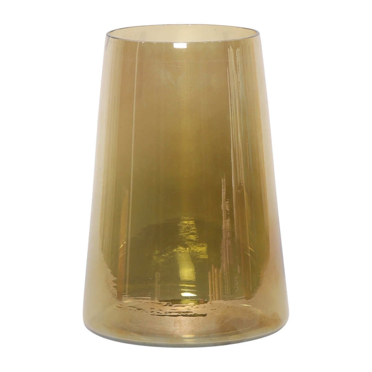 Sagebrook Home 18268-01 8 in. Glass Luster Vase&#44; Gold