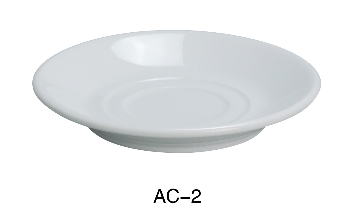 Yanco AC-2 5.625 in. ABCO Saucer - Porcelain&#44; Super White - Pack of 36