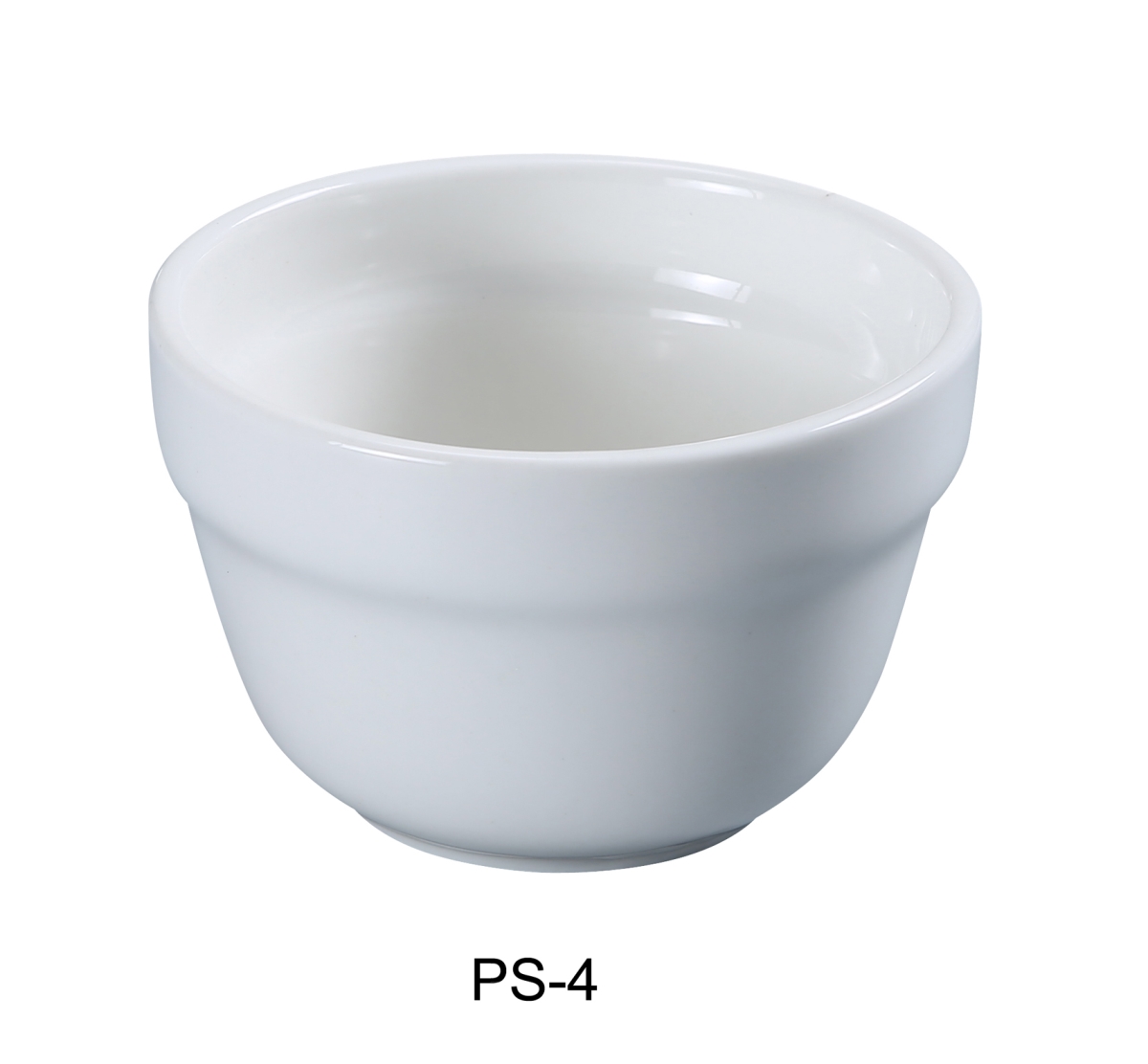 Yanco PS-4 7 oz Porcelain Bouillon Cup&#44; Bone White - 3.75 in. - Pack of 36