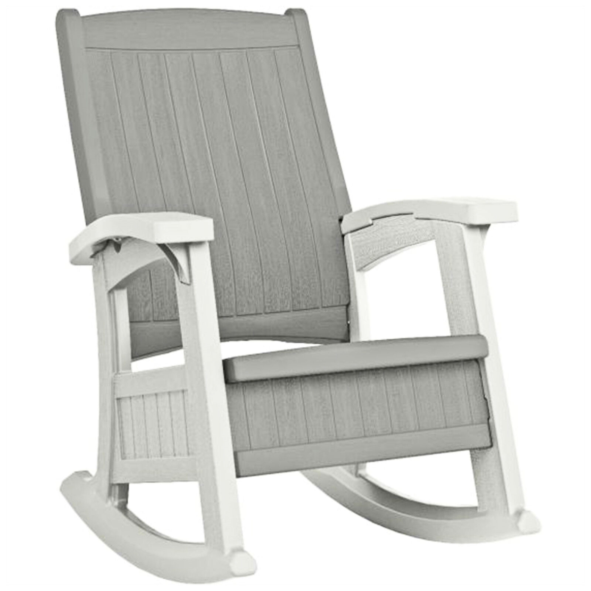 Suncast SNCBMRC1020 Rocking Chair with Storage&#44; Dove Gray