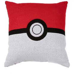 Pokemon 860834 20 in. Pokeball Woven Jacquard Pillow&#44; Red & White
