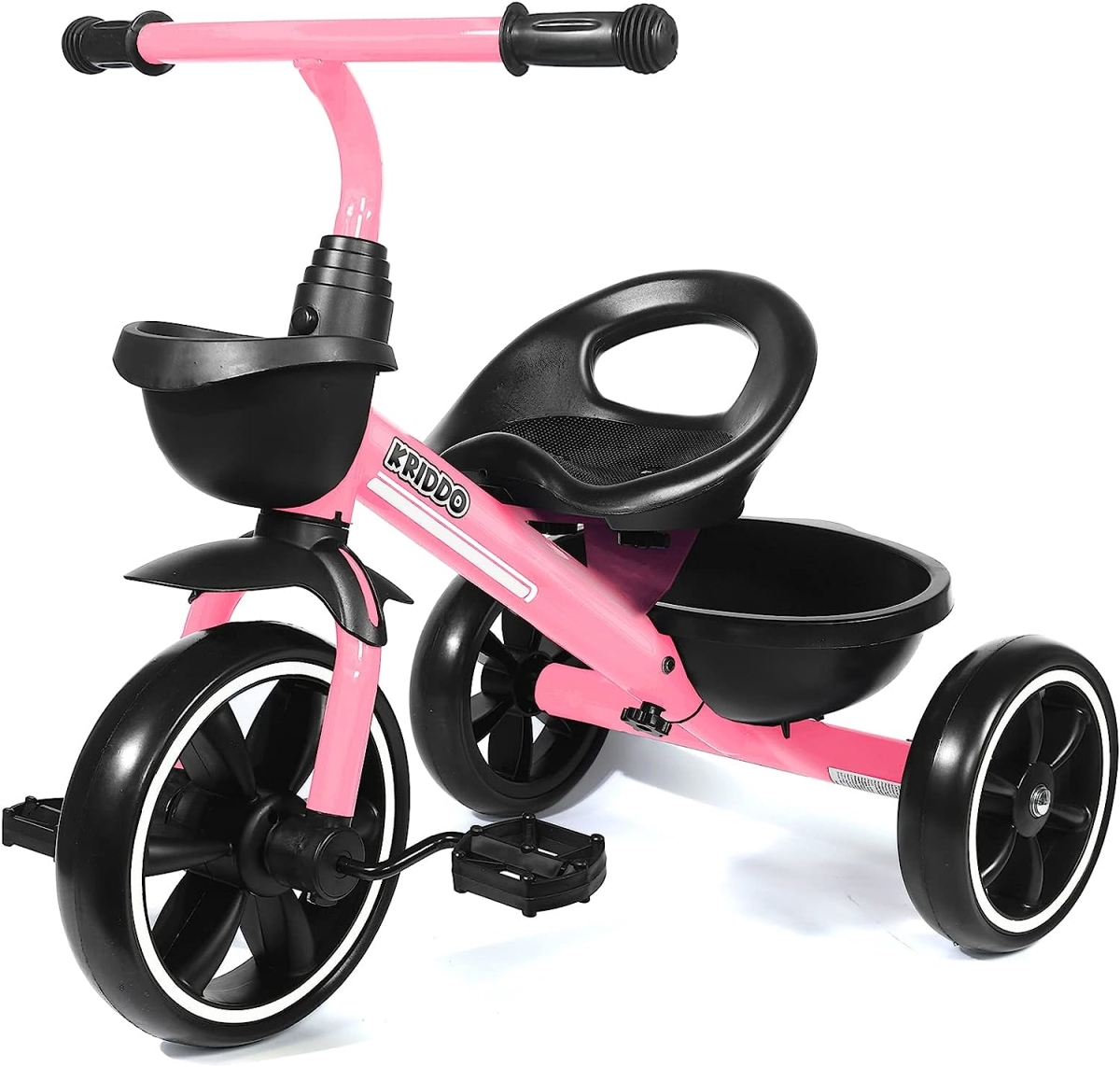 KRIDDO TC003-Pink KRIDDO Kids Tricycles Age 24 Month to 4 Years&#44;Gift Toddler Trike for 2.5 to 5/ 2-4 Year Olds&#44; Pink