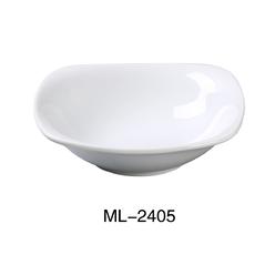 Yanco ML-2405 5.5 x 1.5 in. Mainland Porcelain Square Bowl with Rounded Corner&#44; Super White - 8 oz - Pack of 36