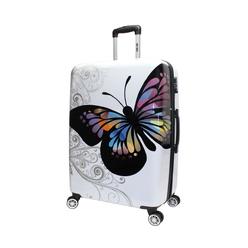 World Traveler Butterfly 24-Inch Hardside Expandable Spinner Luggage