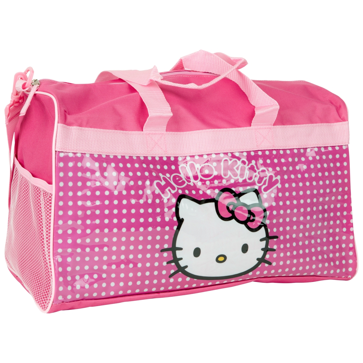 Hello Kitty 865302 Polyester Hello Kitty Bright Pink Duffle Bag&#44; Bright Pink