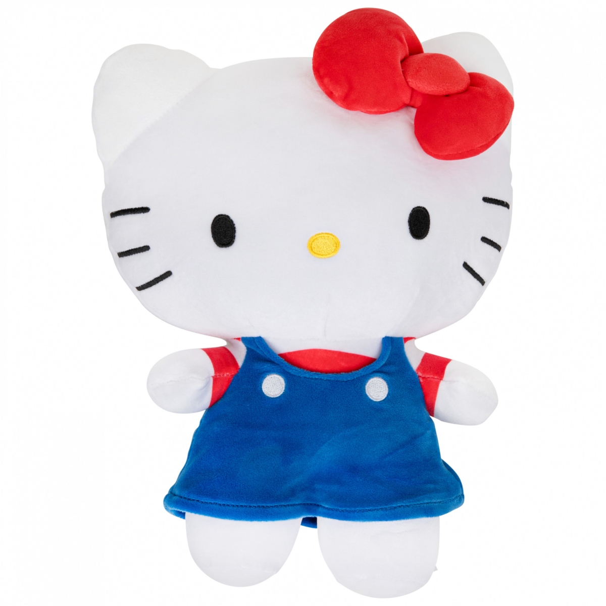 Hello Kitty 862914 12 in. Hello Kitty Overall Outfit Plush Figurine&#44; Blue
