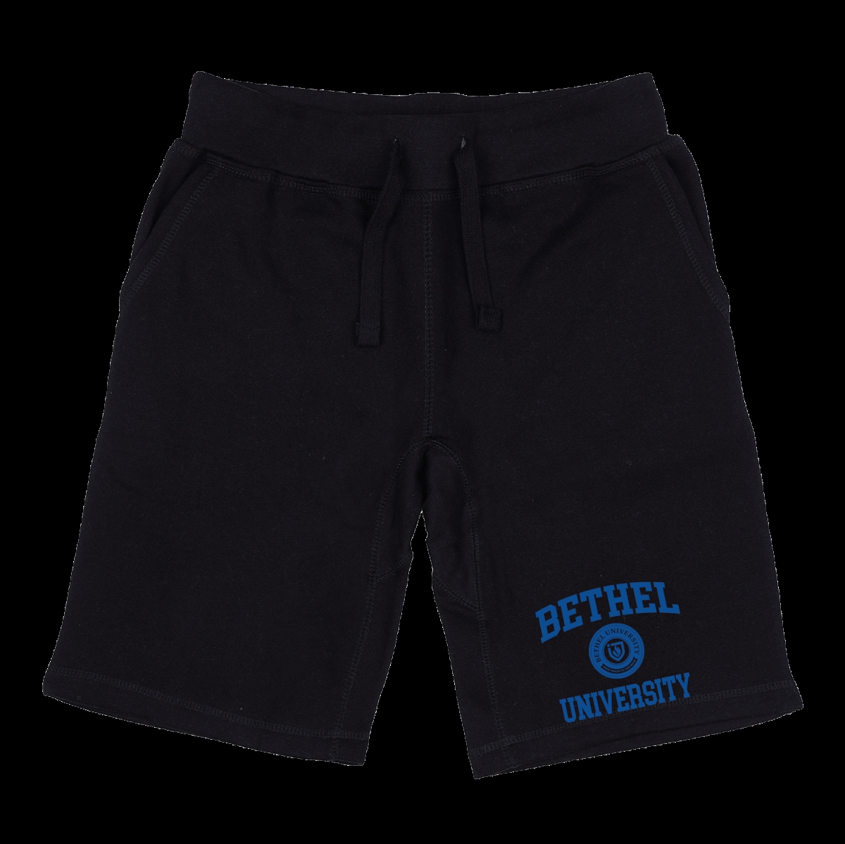 W Republic 570-617-BLK-01 Bethel University Pilots Seal Shorts&#44; Black - Small