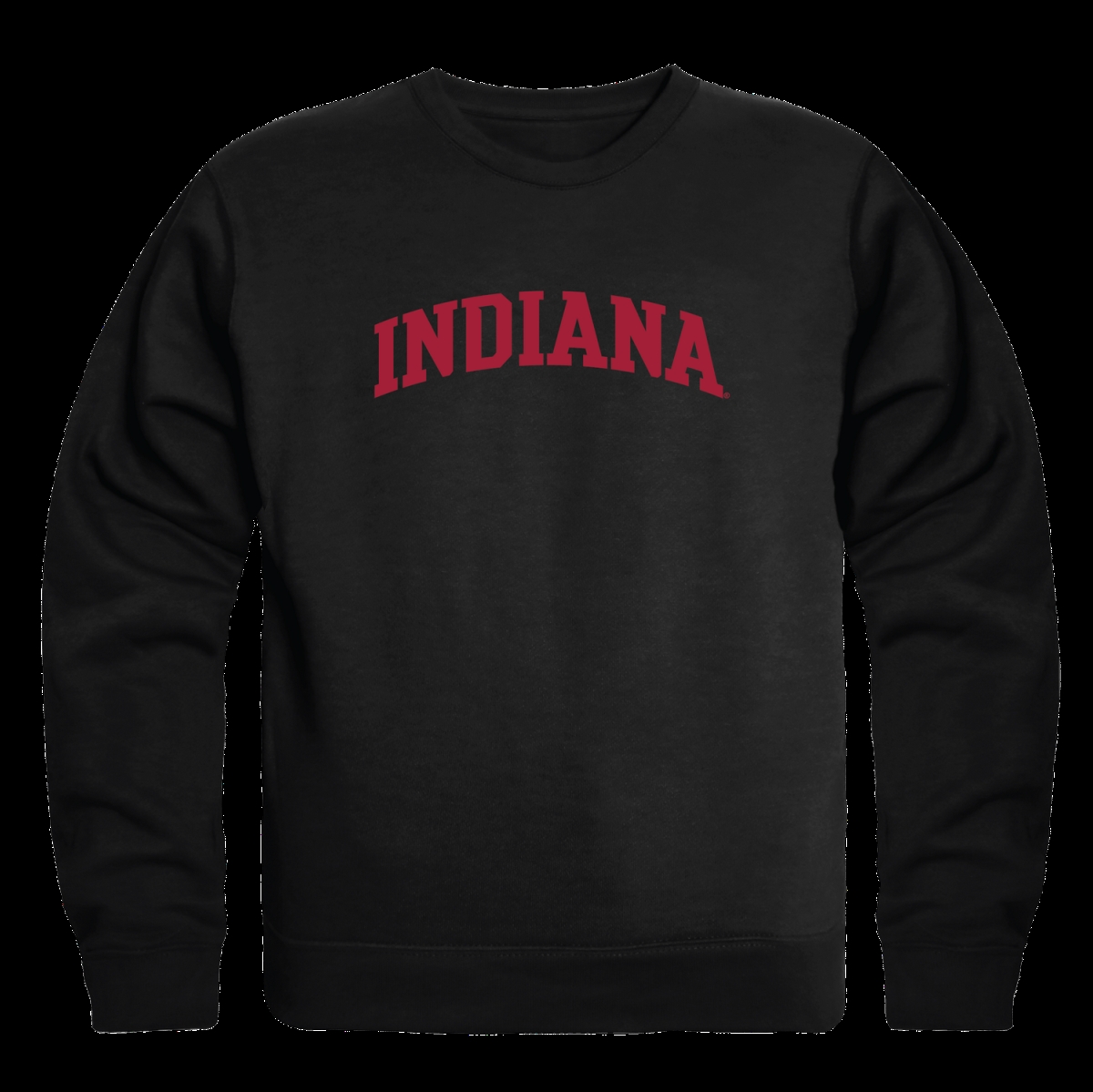 W Republic 546-737-BLK-02 Indiana University Hoosiers Arch Crewneck Sweatshirt&#44; Black - Medium