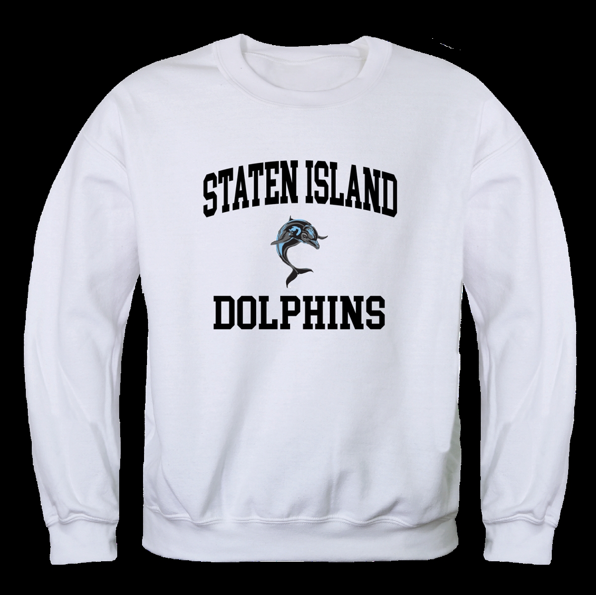 W Republic 568-676-WHT-05 College of Staten Island Dolphins Seal Crewneck Sweatshirt&#44; White - 2XL