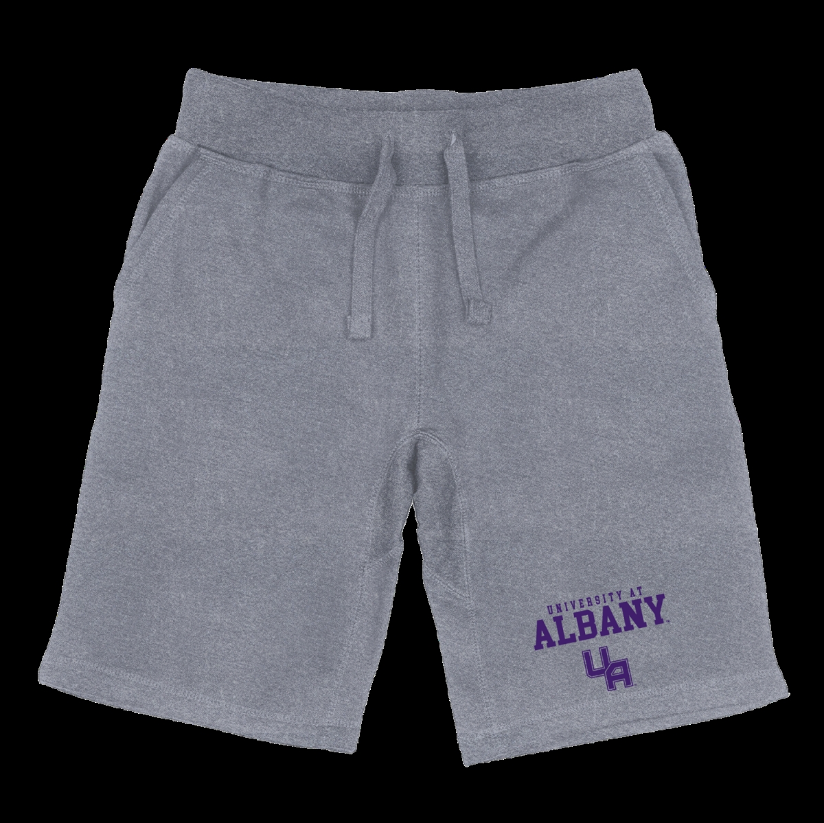 W Republic 570-103-HGY-01 University at Albany Great Danes Seal Shorts&#44; Heather Grey - Small