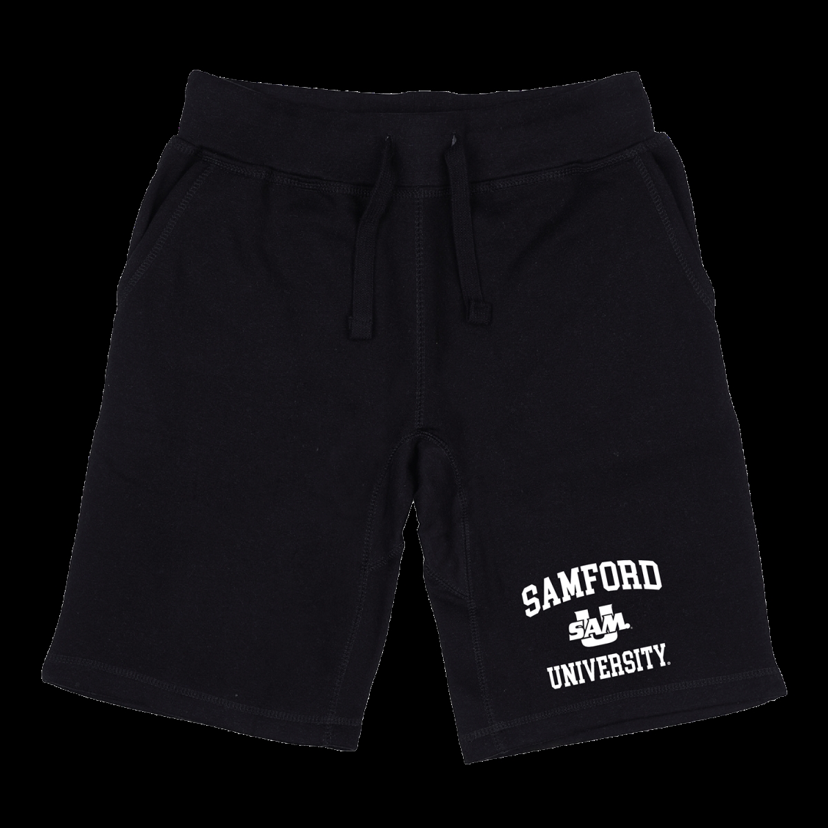 W Republic 570-375-BLK-01 Samford University Bulldogs Seal Shorts&#44; Black - Small