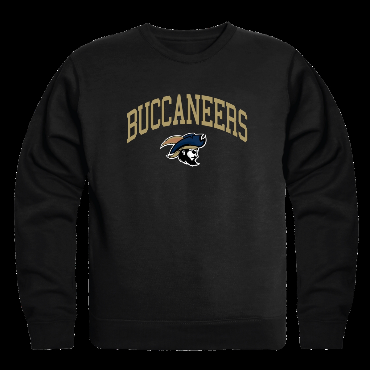 W Republic 541-736-BLK-04 College of Charleston Southern Buccanneers Campus Crewneck Sweatshirt&#44; Black - Extra Large
