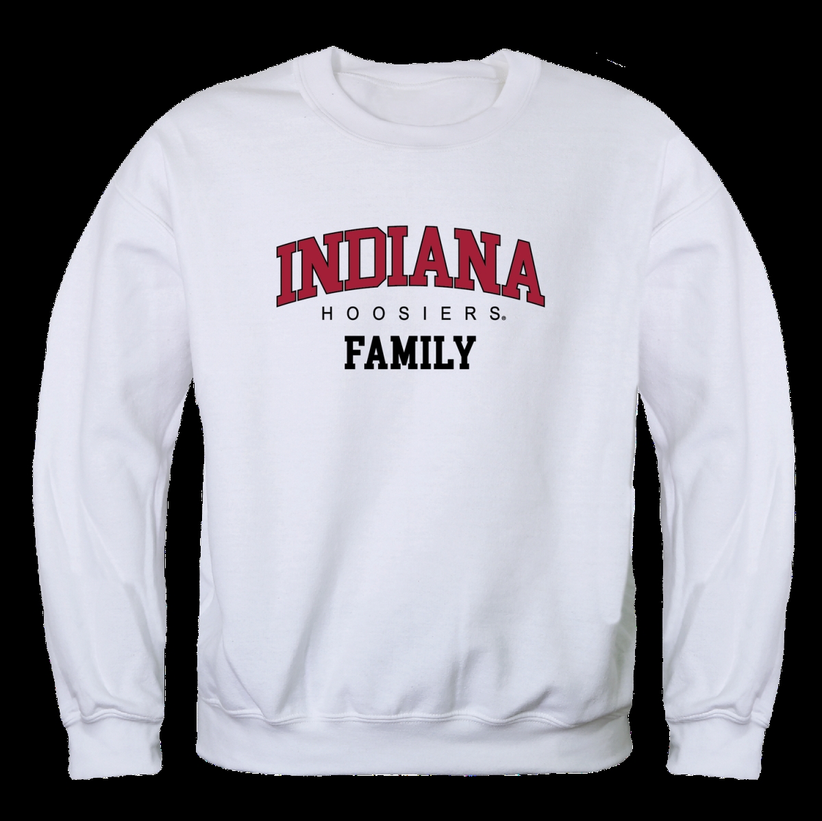 W Republic 572-737-WHT-02 Indiana University Hoosiers Family Crewneck Sweatshirt&#44; White - Medium