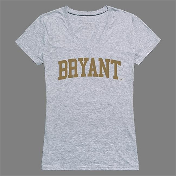W Republic 501-272-HG2-04 Bryant University Bulldogs Game Day Women T-Shirt&#44; Heather Grey - Extra Large