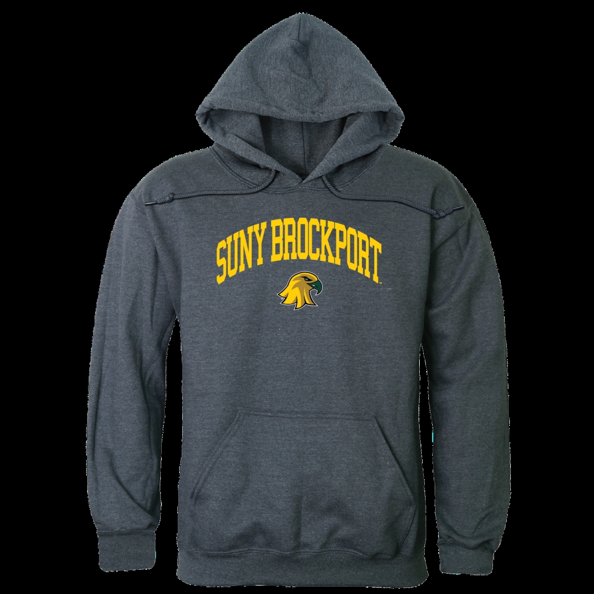 W Republic 540-271-HC2-04 State University of   York at Potsdam Brockport Golden Eagles Campus Hoodie&#44; Heather Charcoal - Extra Large