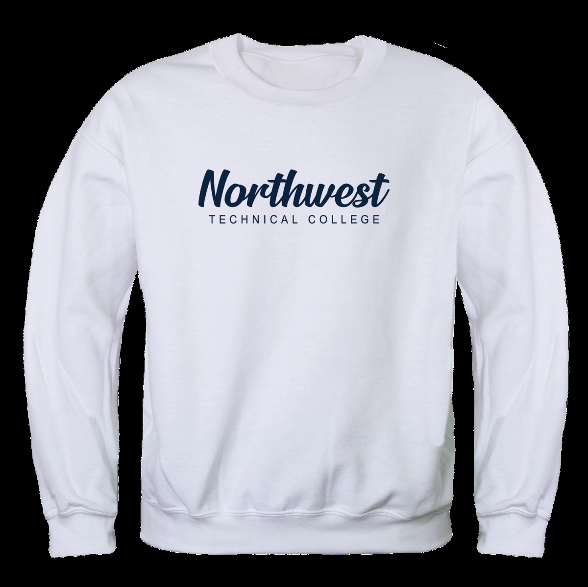 W Republic 556-703-WHT-05 Northwest Technical College Hawks Script Crewneck Sweatshirt&#44; White - 2XL