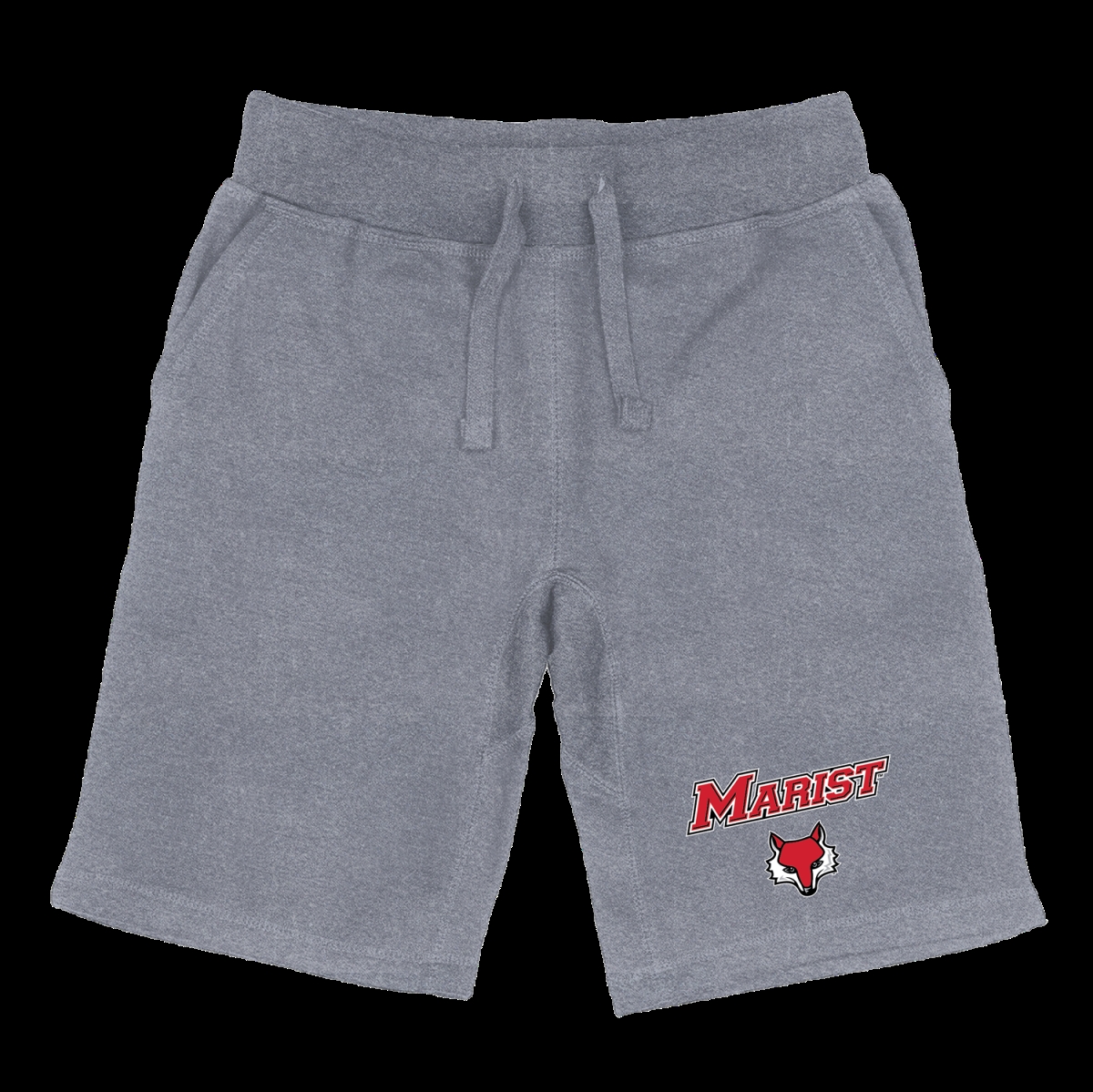 W Republic 570-335-HGY-05 Marist College Red Foxes Seal Shorts&#44; Heather Grey - 2XL