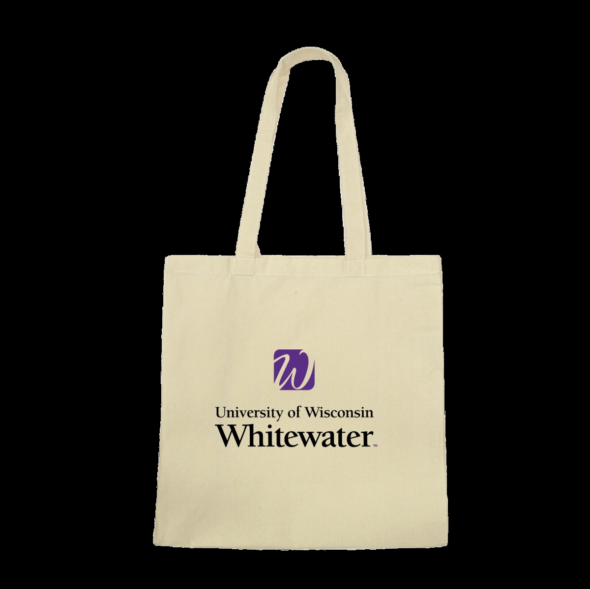W Republic 1101-414-NAT University of Wisconsin-Whitewater Warhawks Institutional Tote Bag&#44; Natural - One Size
