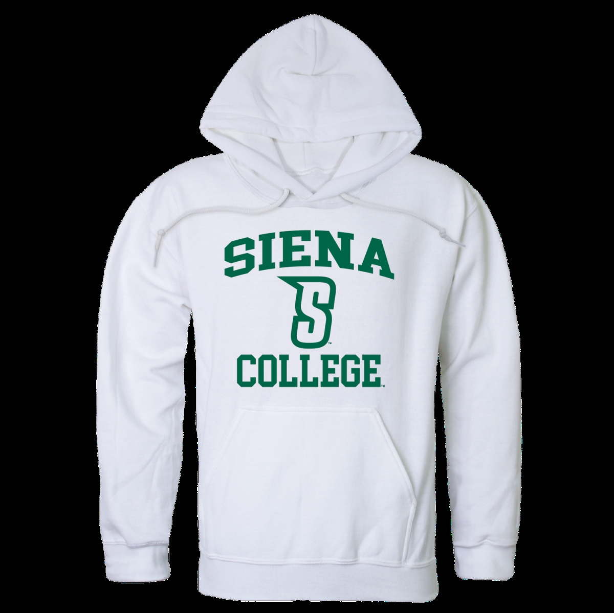 W Republic 569-379-WT2-02 Siena College Saints Seal Hoodie&#44; White - Medium