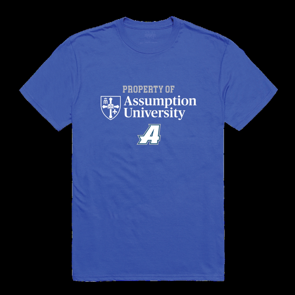 W Republic 517-734-RYL-02 Assumption University Greyhounds Property College T-Shirt&#44; Royal - Medium