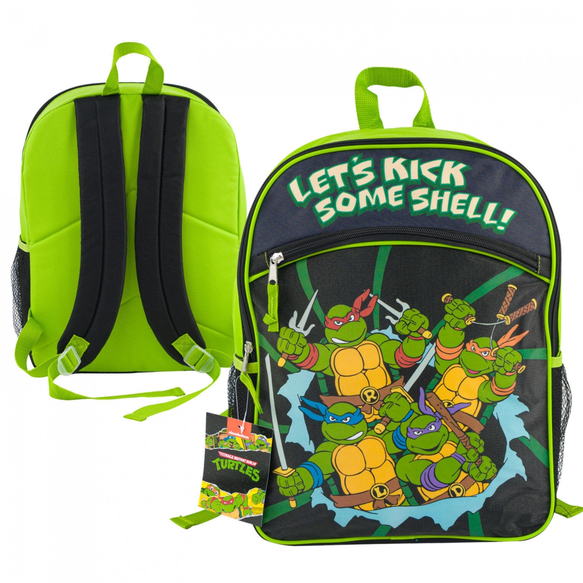 Teenage Mutant Ninja Turtles 870969 16 in. Teenage Mutant Ninja Turtles 2 Pocket Backpack&#44; Green