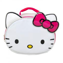 Hello Kitty 865299 Polyester Hello Kitty Face Shaped Lunch Bag with Bow&#44; Pink & White