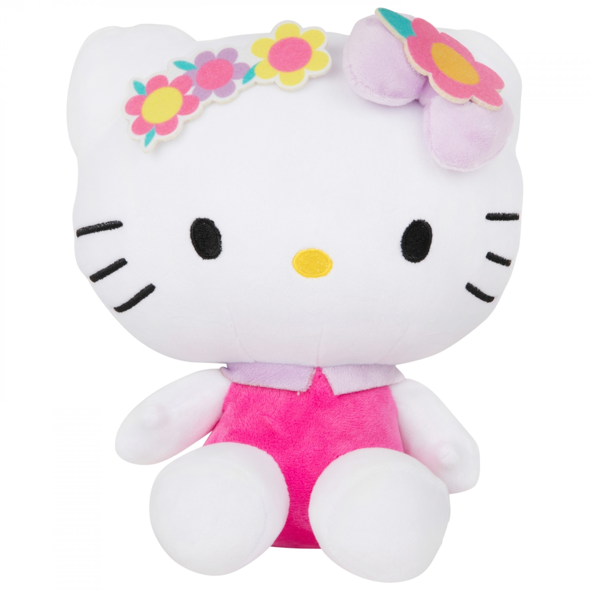 Hello Kitty 865289 8.5 in. Hello Kitty Flower Crown Plush Doll