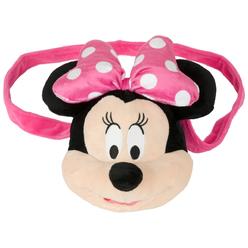 Minnie Mouse 860756 8 in. Minnie Mouse Polka Dots Plush Crossbody Bag&#44; Pink