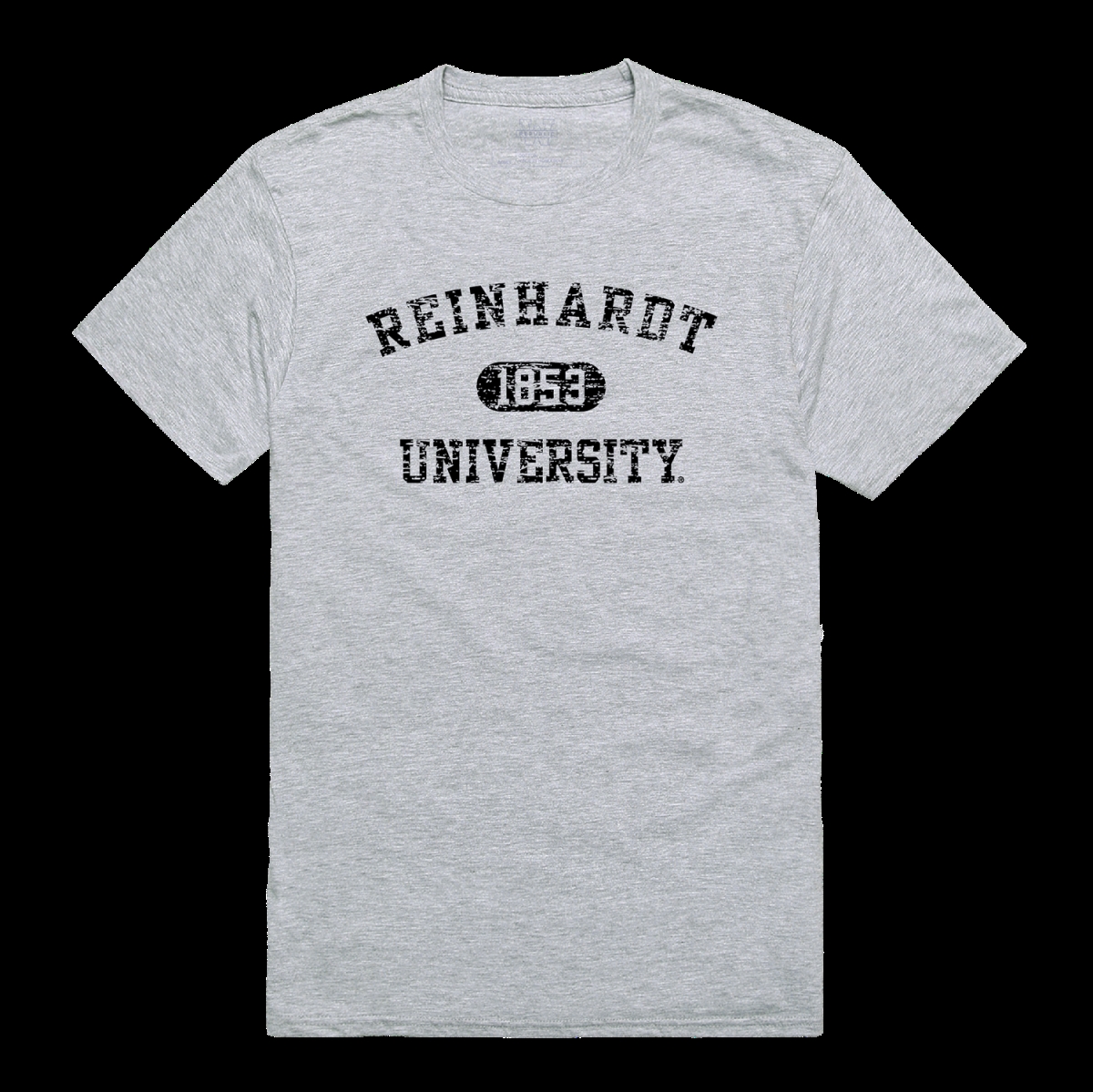 W Republic 574-696-HGY-05 Reinhardt University Eagles Distressed Arch College T-Shirt&#44; Heather Grey - 2XL