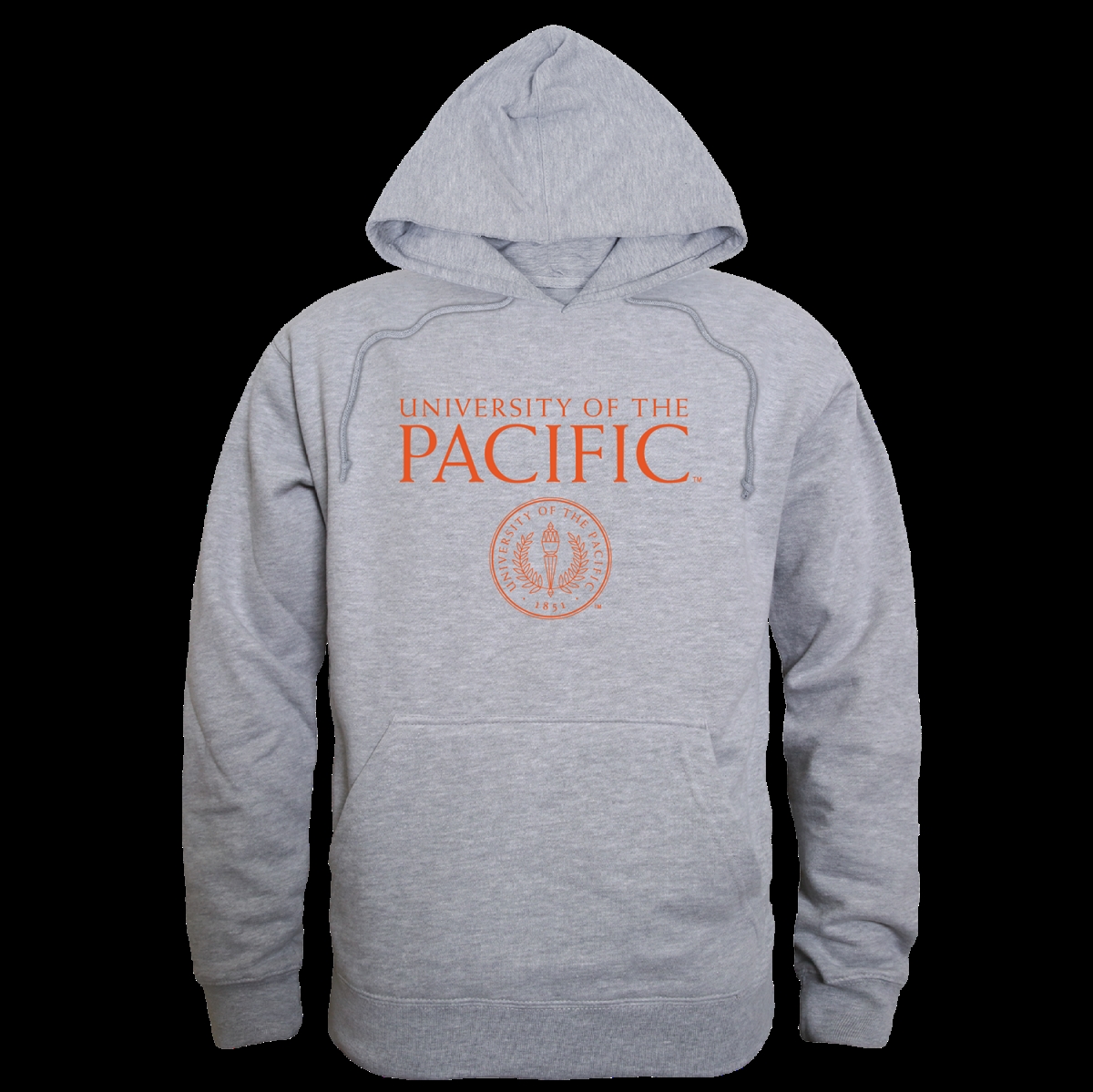 W Republic 569-248-HGY-01 University of the Pacific Tigers Seal Hoodie&#44; Heather Grey - Small