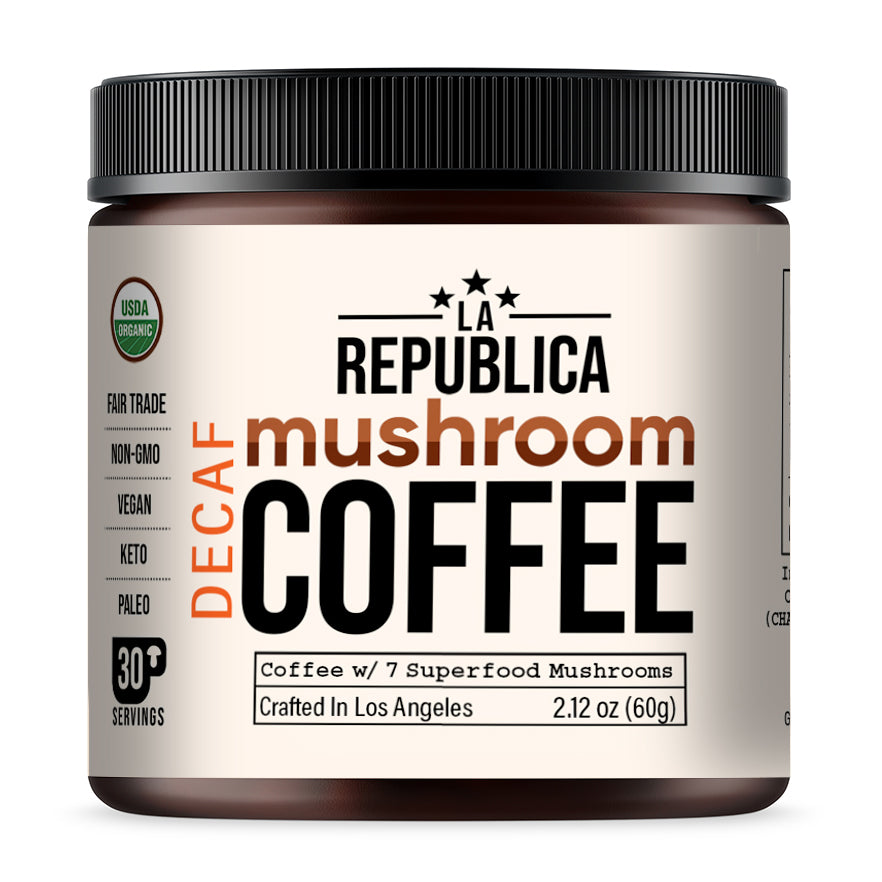 La Republica Coffee KHCH00386051 2.12 oz Decaf Mushroom 7 Super Coffee