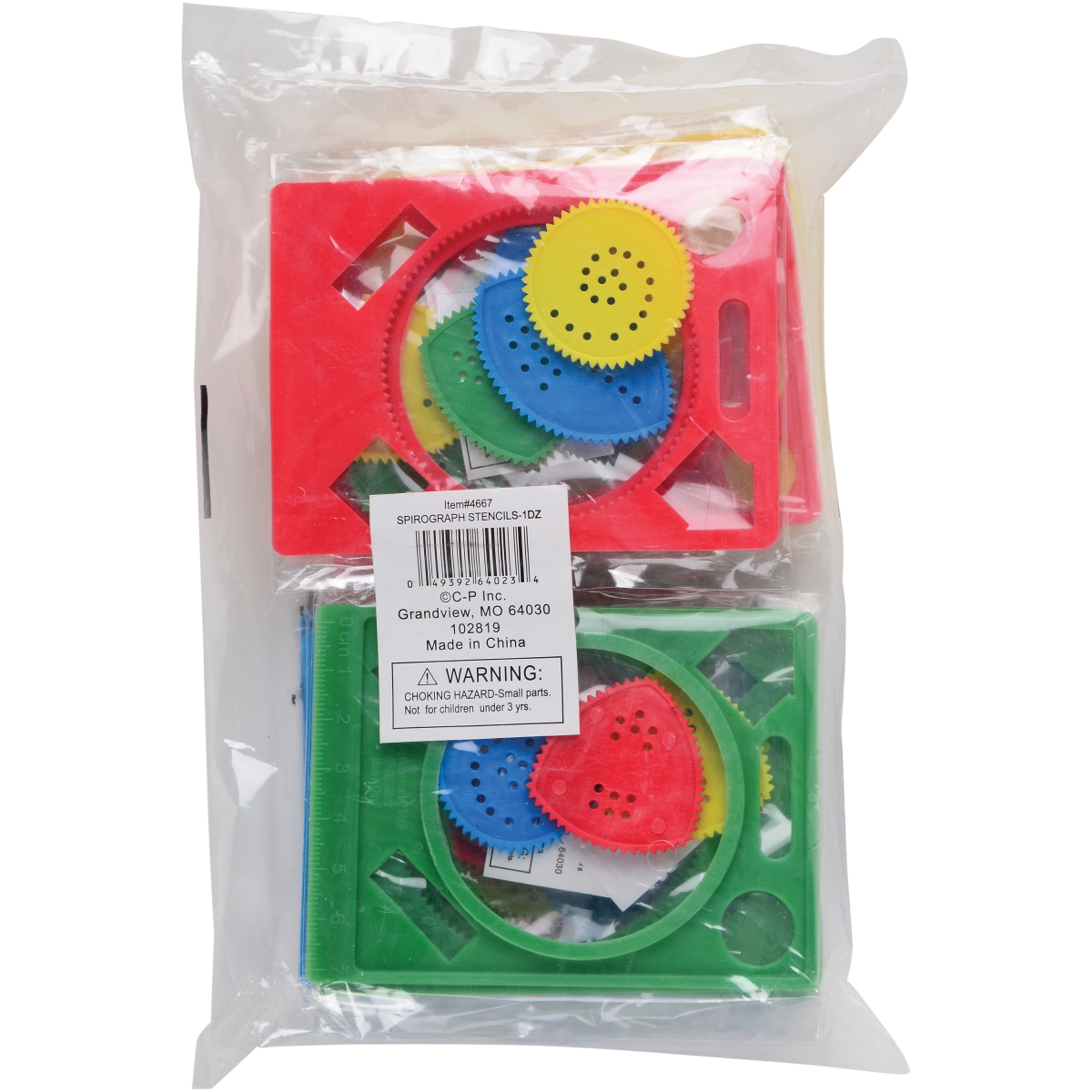 US Toy Company US Toy 4667 3 x 4 in. Spirograph Stencils&#44; Pack of 12