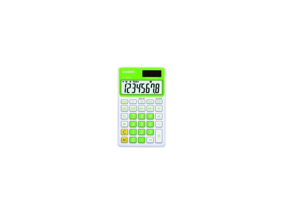 Casio SL-300VC-GN Big Display Calculator&#44; Green