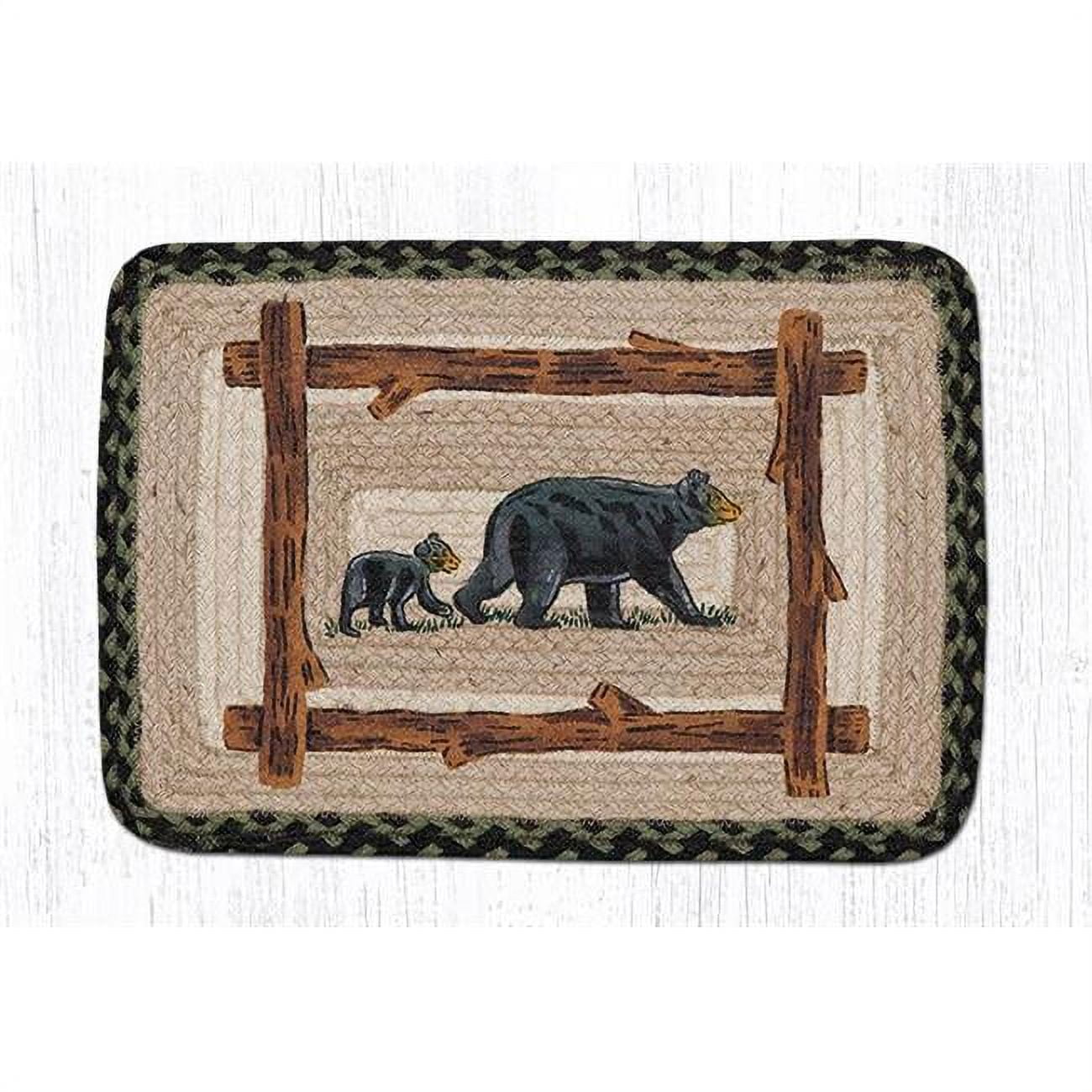 PalaceDesigns 13 x 15 in. Mama & Baby Bear Oblong Swatch Table Accents Rug