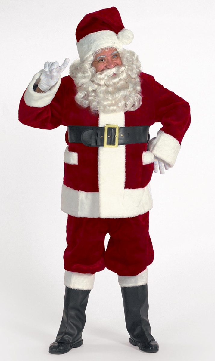 DressNUp Deluxe Santa with Outside Pocket&#44; Burgundy-Large 42-48