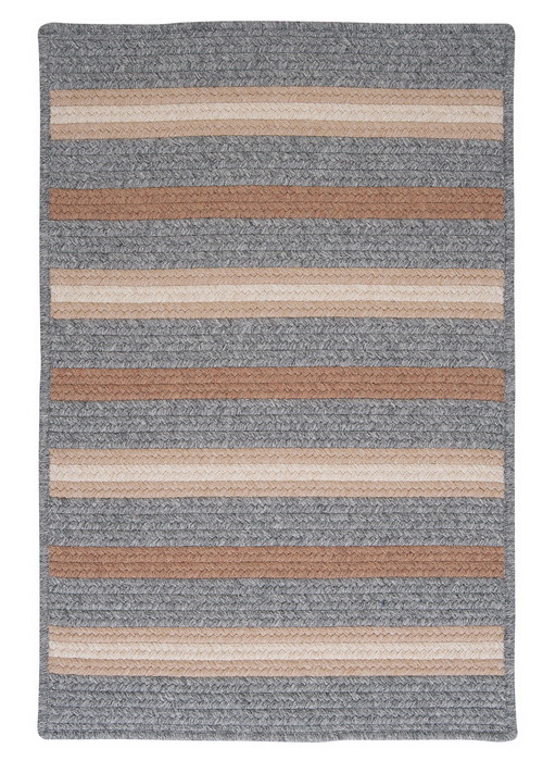 Designs-Done-Right Salisbury 2&'x6&' Gray Striped Rug - 65% Polypropylene / 35% Wool - 2 x 6 ft.