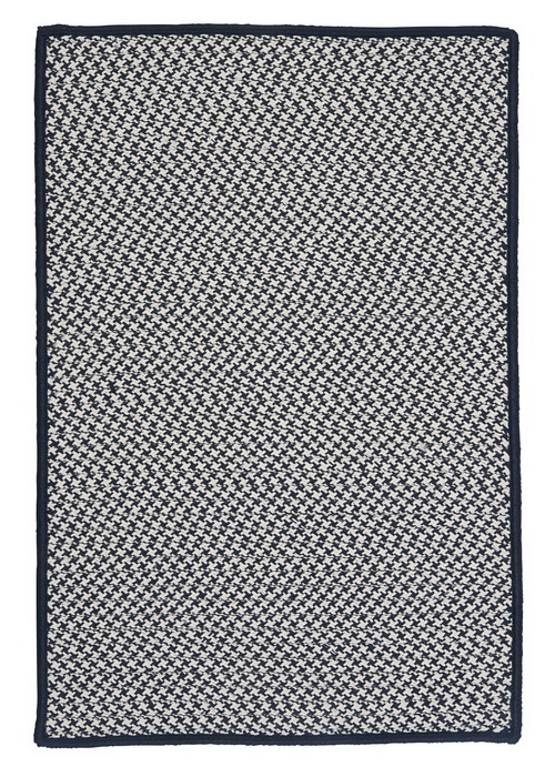 Designs-Done-Right Outdoor Houndstooth Tweed - Navy 2&'x4&'