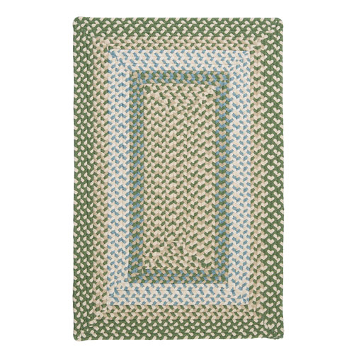 Designs-Done-Right Rug  Montego Lily Pad Green 8ft Square Braided Rug - 100% Polypropylene Material Reversible Braided Construction