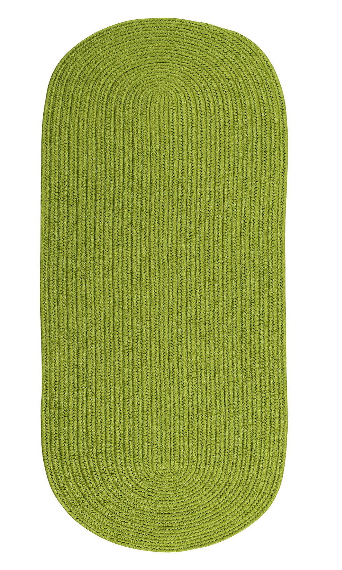 Designs-Done-Right Rug  Reversible Flat-Braid Oval Braided Runner  Lime - 2 ft. 4 in. x 11 ft.