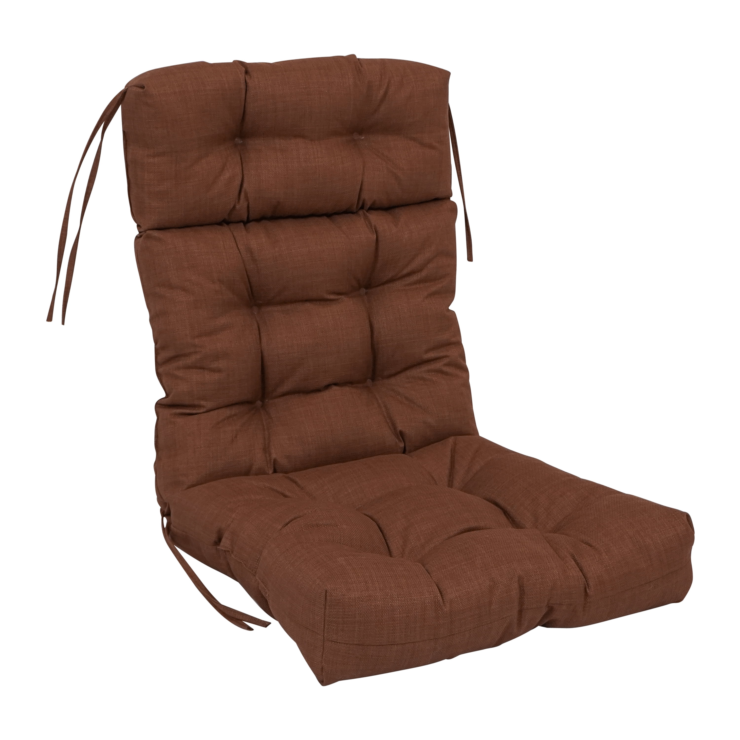 KD Gabinetes 20 x 42 in. Spun Polyester Solid Outdoor Tufted Chair Cushion&#44; Cocoa