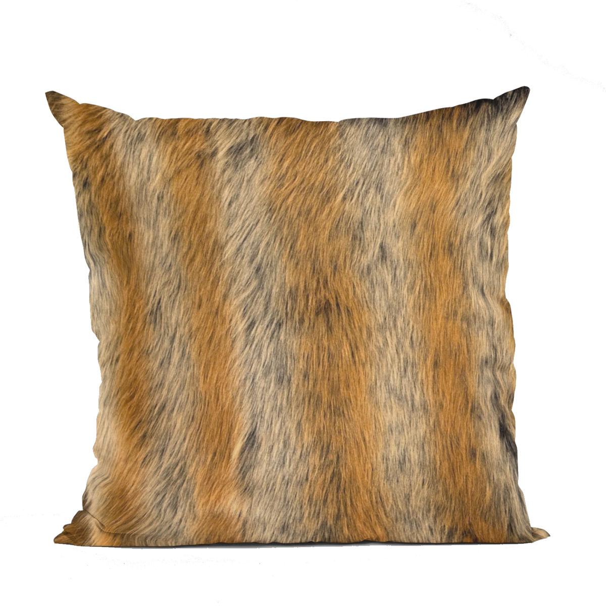 HearthStone Furniture 24 x 24 in. Chinchilla Animal Faux Fur Luxury Throw Pillow&#44; Brown & Gold