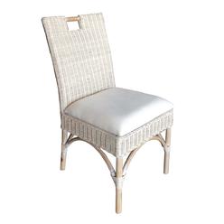 Livingquarters Malio Dining Chair&#44; Whitewash&#44; 18.5 x 23.6 x 36.5 in.