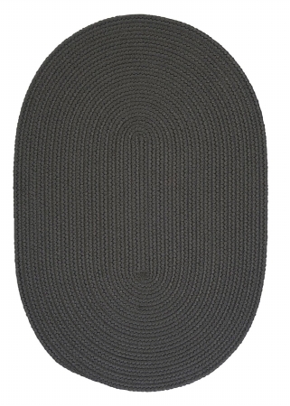 Designs-Done-Right Rug  Boca Raton Gray 6 ft. Round Braided Rug - 100% Polypropylene Reversible